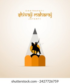 Happy Chhatrapati Shivaji Maharaj Jayanti. Creative Chhatrapati Shivaji Maharaj Jayanti. 3D Illusration