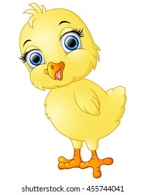 Happy chicks cartoon