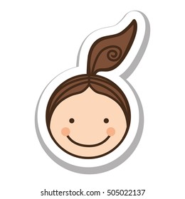 happy child face icon image 