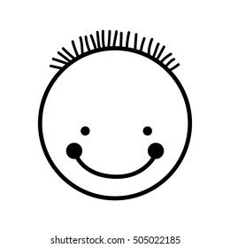 happy child face icon image 