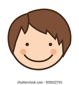 happy child face icon image 