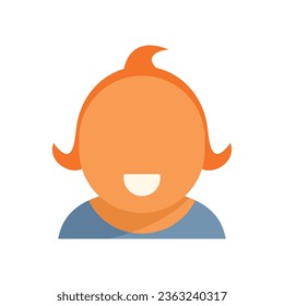 Vector plano del icono secundario feliz. Edad del bebé. Generación de vida aislada