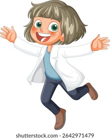 Criança feliz pulando com emoção e entusiasmo