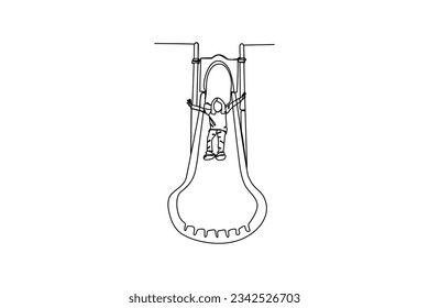 Happy child playing slide . Kids playground equipment concept, slides and tube isolated on white background. Modern flat style vector illustration cartoon clipart.