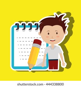 Happy child in school design, vector illustration eps10 graphic 