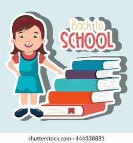 Happy child in school design, vector illustration eps10 graphic 