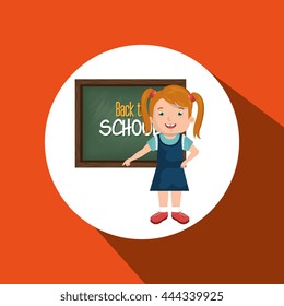 Happy child in school design, vector illustration eps10 graphic 