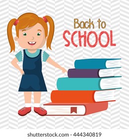 Happy child in school design, vector illustration eps10 graphic 