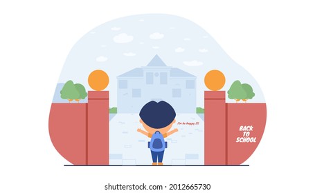 Happy children can go back to school