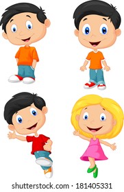 Happy children cartoon