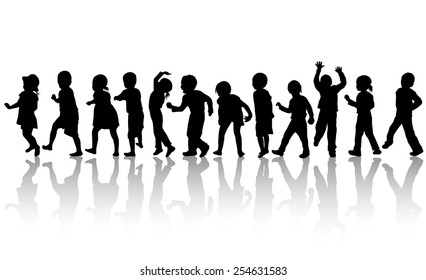 Happy children dancing together