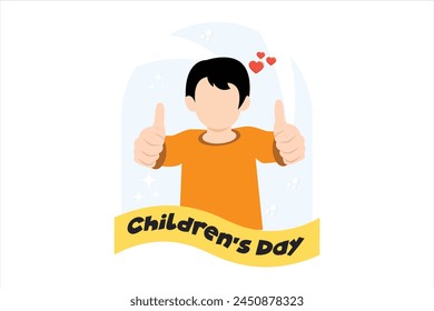 Happy Children Day Flat Design