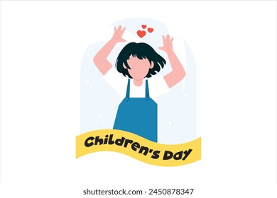 Happy Children Day Flat Design