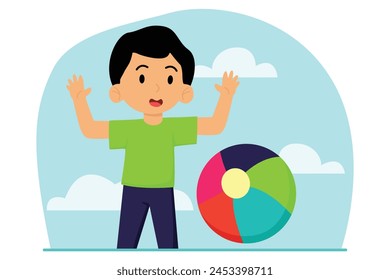 Happy Children Day Flat Illustration Design