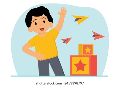 Happy Children Day Flat Illustration Design