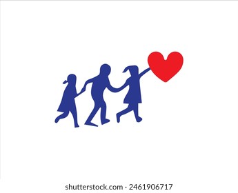 Happy children day logo and icon illustration and vector.