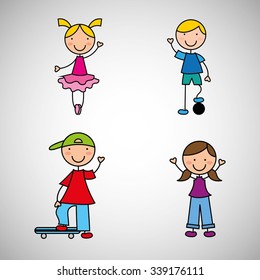 happy children design, vector illustration eps10 graphic 