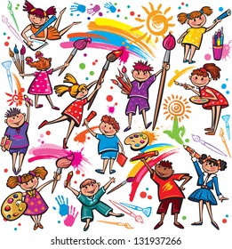 Children Paint Colors Images, Stock Photos & Vectors | Shutterstock