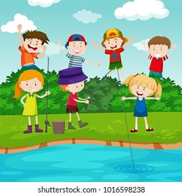 882 Kids fishing clip art Images, Stock Photos & Vectors | Shutterstock