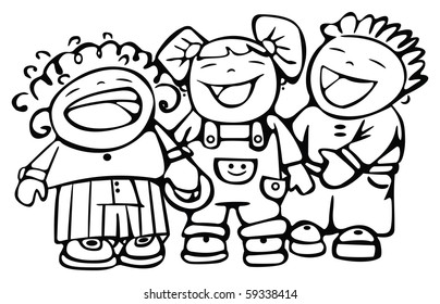 Happy children  laugh