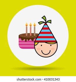 happy children on  party design 