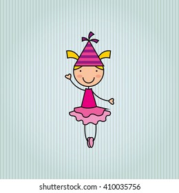 happy children on  party design 
