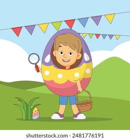 Niños Felices Pintando Huevos De Pascua