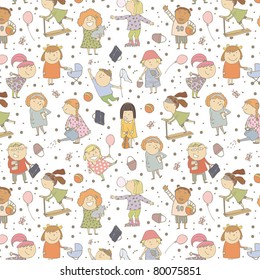 Happy children pattern