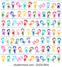 happy children playing