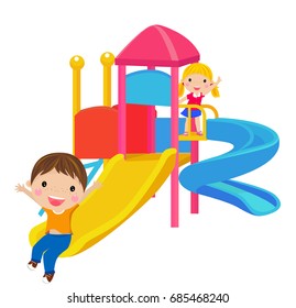 Happy children playing
