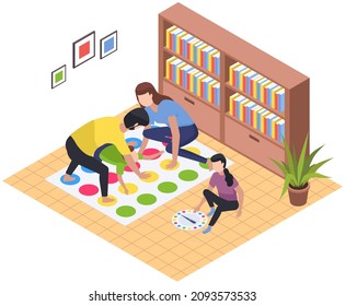 Happy children playing board game with parents, have fun at home. Family entertainment scenes. People sit together at table or on floor in living room play games. Parents and kids in everyday life
