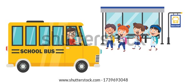 Happy Children And School\
Bus