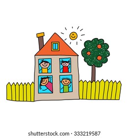 Estudio feliz de los niños en la escuela