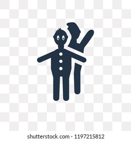Happy Children vector icon isolated on transparent background, Happy Children transparency concept can be used web and mobile