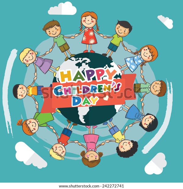 Happy Childrens Day Stock Vector (Royalty Free) 242272741