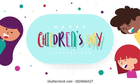 Happy Children's Day Background Illustration Vector