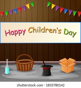 Happy Children's Day background poster illustration