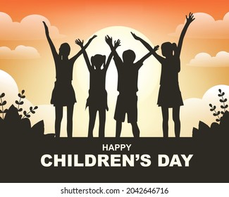Happy Children's day background template
