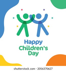 happy children's day banner template