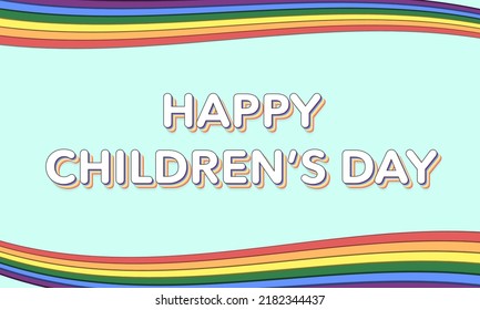 Happy Children's Day Banner. Vector Artwork.