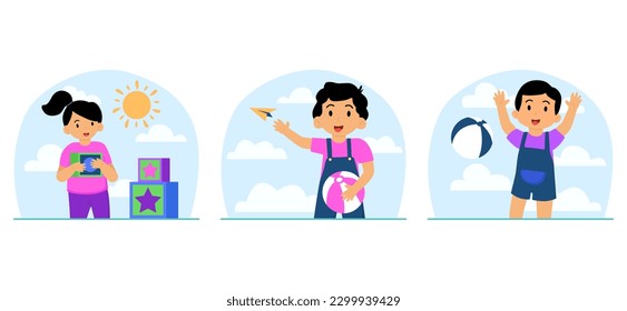 Happy Children's Day Bundle Flat Design