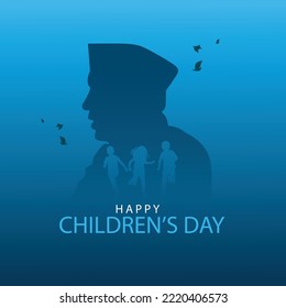 Happy Children's Day is celebrated in India on November-14 Jawaharlal Nehru's birthday .first Prime Minister of India. vector illustration