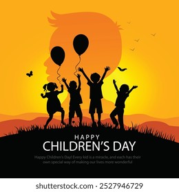 Happy Children's Day is celebrated in India on November-14. abstract vector illustration