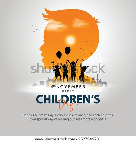 Happy Children's Day is celebrated in India on November-14. abstract vector illustration