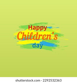 Happy children's day colorful banner
