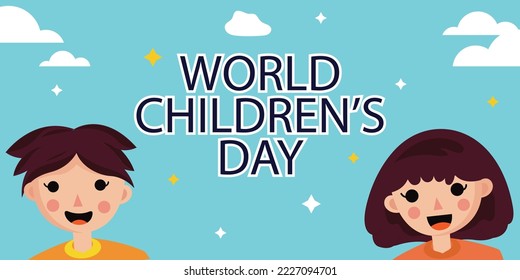 Happy Children's Day Concept. It is celebrated annually in honor of children, whose date of observance varies by country.