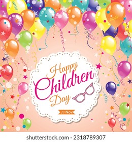 Happy Children's Day Concept. It is celebrated annually in honor of children, 