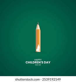 Happy Children's Day. Children's day creative design concept. Child day design for banner, poster, vector illustration.