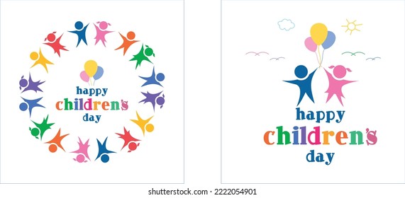 happy children's day, cute child vector
