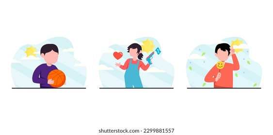 Happy Children's Day Flat Bundle Design